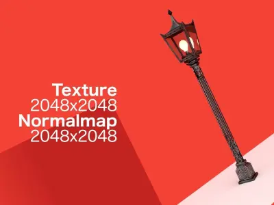 Victorian Street Lantern Pack Low-poly 3D model