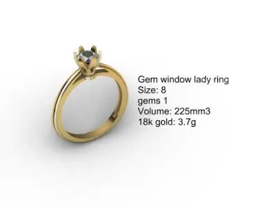 Gemstone Window Lady  3D print model