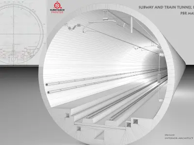  SUBWAY AND TRAIN TUNNEL DESIGN Low-poly 3D model