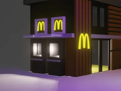 McDonalds Low-poly 3D model