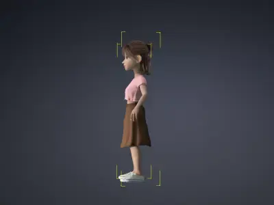 cute girl  3D model