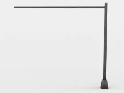 Multiple traffic pole Low-poly 3D model