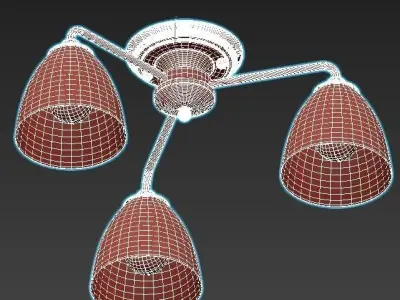 Vitaluce-V3946-3PL three light ceiling fixture 3D model