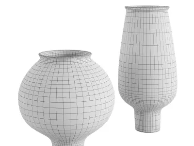 Tabletop Decorative Ceramic Vase 3D model