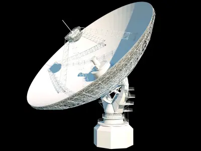 Large radio telescope 3D model