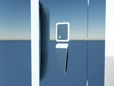 Door AX1 Low-poly 3D model