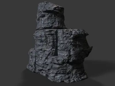 Cliff Rock Low-poly 3D model