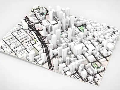 Cityscape Los Angeles United States  3D model