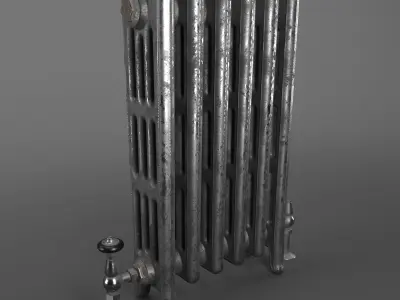 Neo-classic cast iron radiator heater 3D model