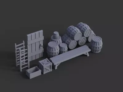 Wood Pack - Props Wargaming 3D print model