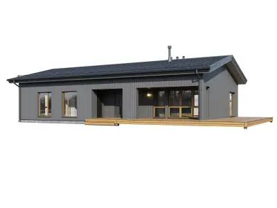 Alpine house Modo 3D model