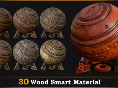 30 Wood Smart Material Vol-1- tutorial  Texture