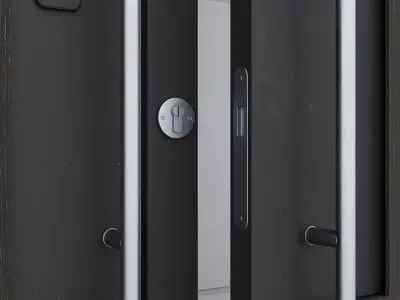 Aluminium door 74 3D model