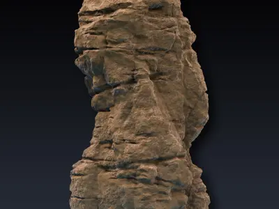 Rock Face Cliff Blocks 02 3D model