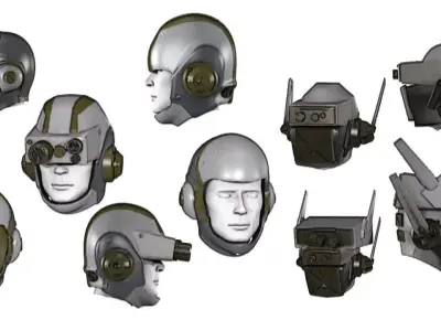 Sci Fi Helmet Pack  3D model