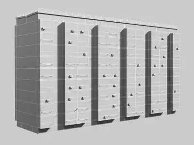 Plattenbau buildings pack Low-poly 3D model