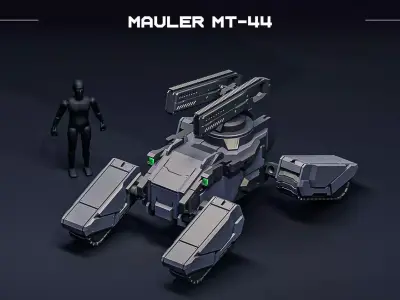 Mauler vehicle scifi 3D print model