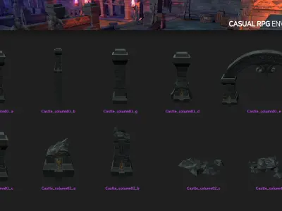 Casual RPG Environment 11 Low-poly 3D model