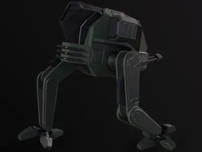Military Mech PBR Low-poly 3D model purchase