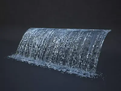 Fountain potok 18 animated 3D model