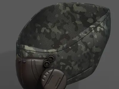 Gas mask respirator scifi futuristic ver 2 Low-poly 3D model Low-poly 3D model purchase