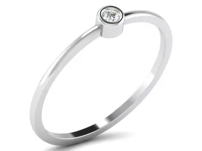 Diamond Ring For Women 3d Print Model 3D print model 49