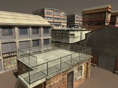 Derelict Factory PACK Low-poly 3D model