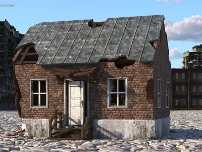  Destroyed Building Constructions Collection 3 