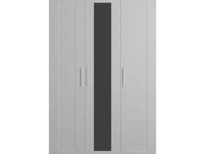 Ikea BRIMNES wardrobe with 3 doors 3D model