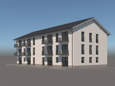 Apartment Building 002 3D model