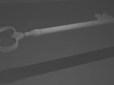 Old Key Low-poly 3D model
