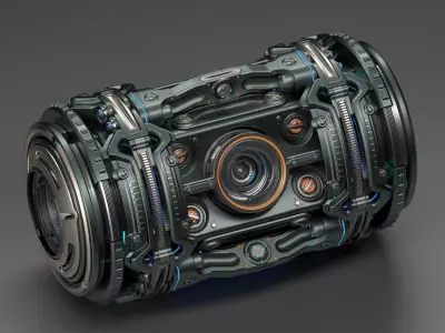 Sci Fi Elements Kitbash 4 in 1 3D Model Pack