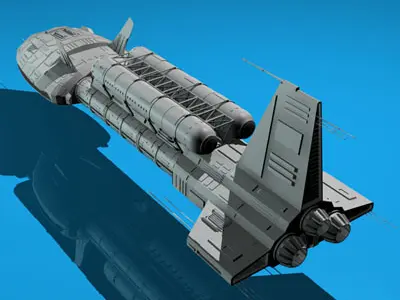 Spaceship space shuttle 3D model