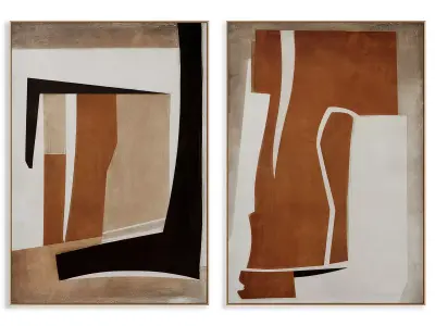 Abstract Painting Frame set 3D model 565