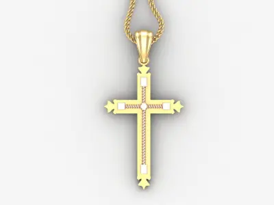 Cross Light Gold 4CP084 3DM STL 3D model