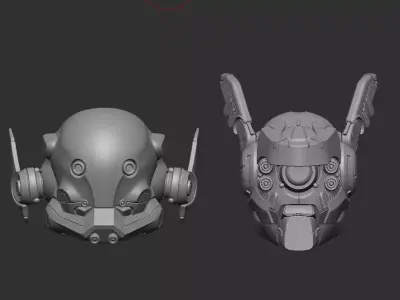 Sci Fi Heads for Action Figures 3D print model