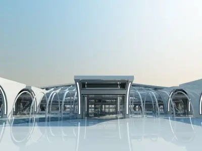 Futuristic Architectural Structure 3D model