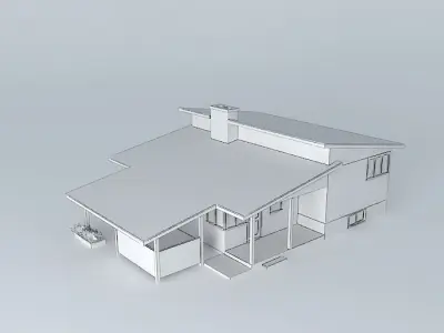 Retro House Free 3D model