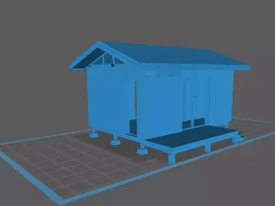 Minimalist Wood Prefabricated Home 3D Printing 3D print model