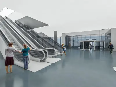 Port Terminal Building Low-poly 3D model