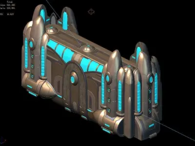 Space Station - City Wall 03 3D model purchase