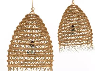 Bamboo Lamp 4 3D model