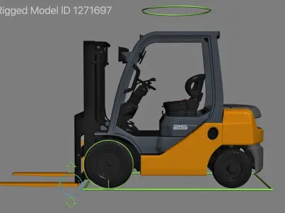 Forklift Toyota 8FD25 and Pallet Set 
