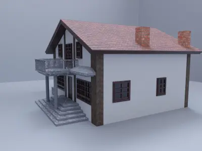 Two story residence 3D model