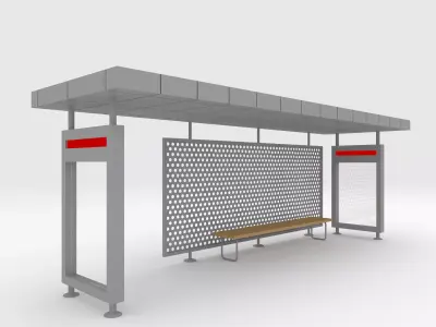 Bus Shelter 1 3D model