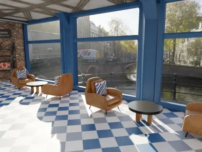 Dinning and wine bar 3D model