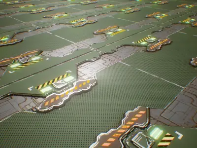 PBR Sci-Fi Spaceship Texture 51 Low-poly 3D model