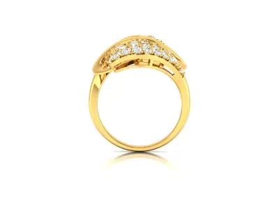 Solitaire Engagement Wedding Ring 3D print model 15
