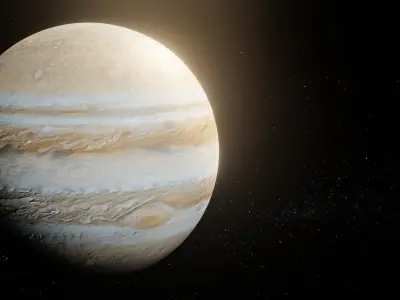 Photorealistic Jupiter 8k Textures 3D Model Low-poly 3D model