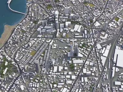 Mumbai - 3D City Model Low-poly 3D model